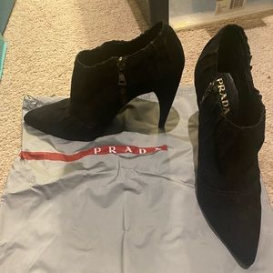 Prada black women’s ankle boot size 37 (conversion size 7)